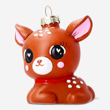 Decorative flying tiger Copenhagen deer-shaped bauble for home decor, featuring a whimsical, festive design in neutral tones.