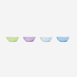 Set of four pearlescent party bowls from Flying Tiger Copenhagen, featuring glossy, iridescent finish for festive occasions.