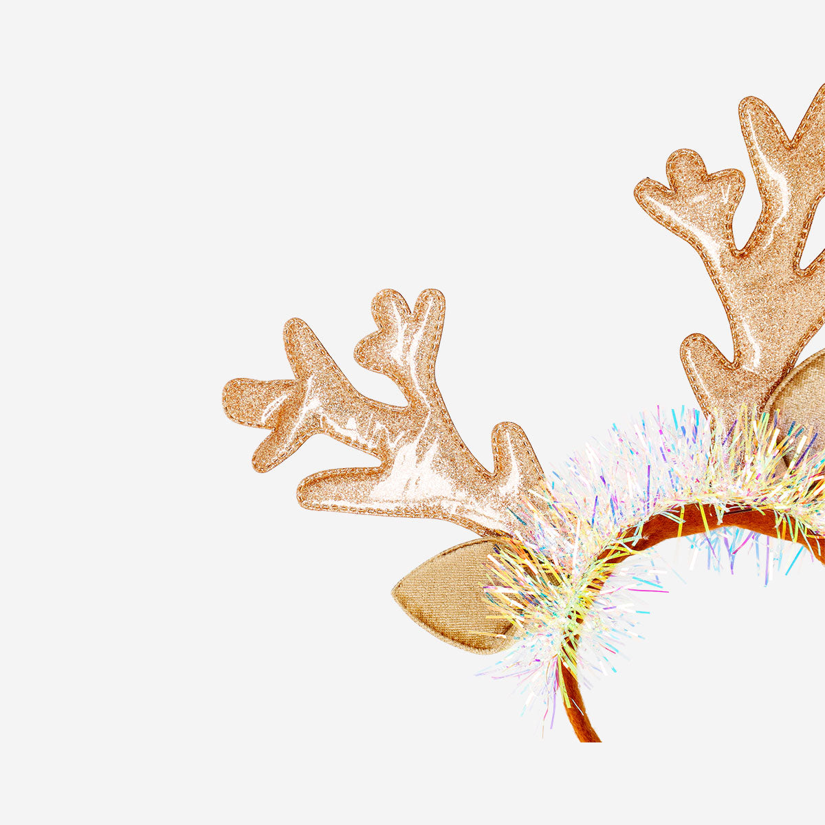 Reindeer hairband with antlers for party, featuring plush reindeer design and festive details by Flying Tiger Copenhagen.