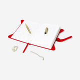 Red hearts diary with lock