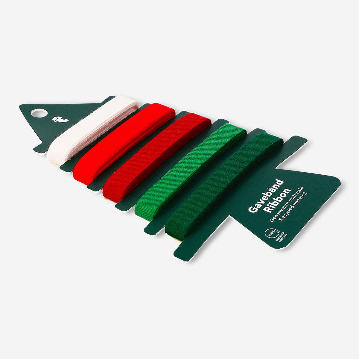 Set of five cotton office ribbons in various colors from Flying Tiger Copenhagen, shown in a neat arrangement.