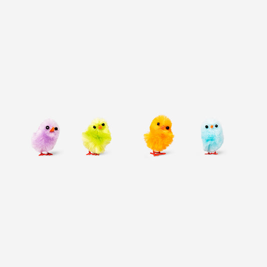 Mini multi coloured Easter chicks - 12 pcs