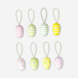 Small wooden Easter eggs - 8 pcs