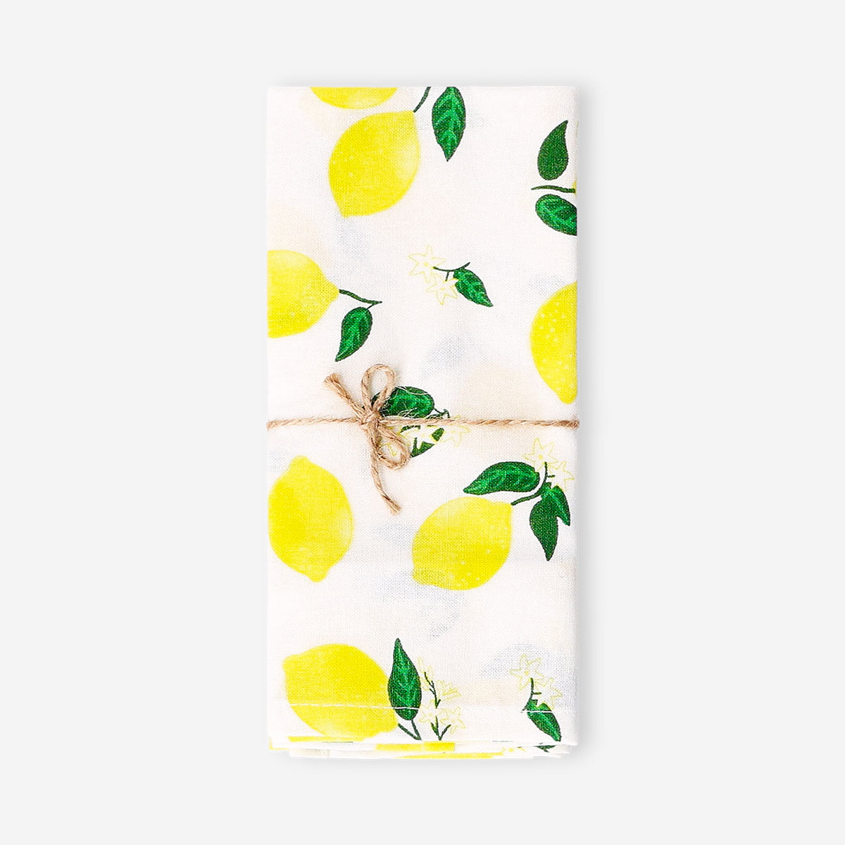 Set of two fabric napkins with lemon print from Flying Tiger Copenhagen, ideal for home table decor.