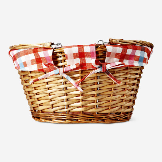 Weaved picnic basket - 41 cm