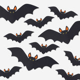 Set of 20 decorative cardboard bats for party decor, featuring black bat shapes from Flying Tiger Copenhagen.