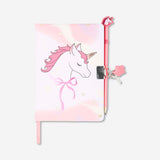 Flying Tiger Copenhagen unicorn office diary with lock, featuring colorful unicorn design and secure locking mechanism.