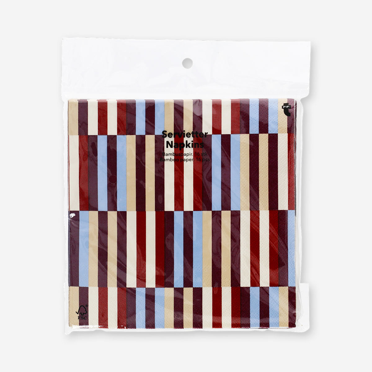 Autumn-themed striped party napkins from Flying Tiger Copenhagen, set of 16 for festive gatherings.