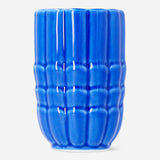Blue ceramic seashell toothbrush holder from Flying Tiger Copenhagen, designed for bathroom storage and decorative use.