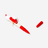 Flying Tiger Copenhagen punching pen with Santa design, perfect for office use, featuring a festive holiday motif.