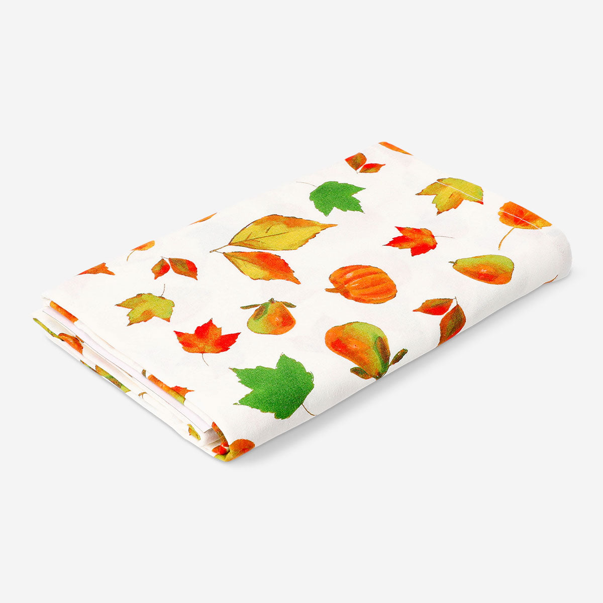 Autumnal Flying Tiger Copenhagen tablecloth in warm leaf pattern, 140x220 cm for home dining or seasonal decor.