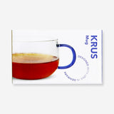 Designer Collection - Glass mug with blue handle - 350 ml