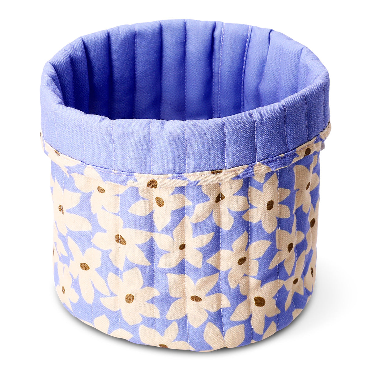Floral print textile storage basket from Flying Tiger Copenhagen, 25 cm for organizing home items.
