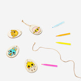 DIY wooden Easter ornaments - 4 pcs