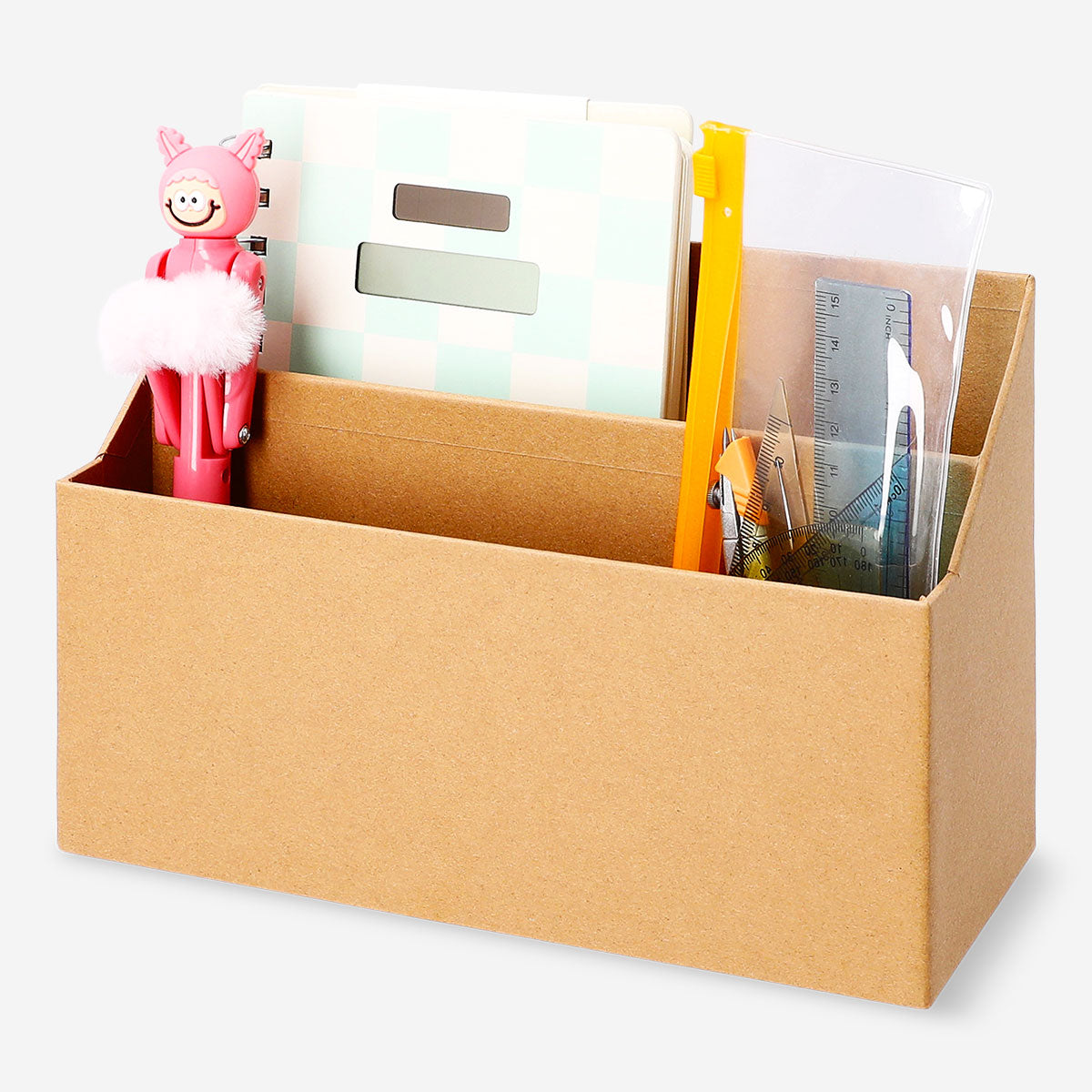 Craft paper double magazine holder