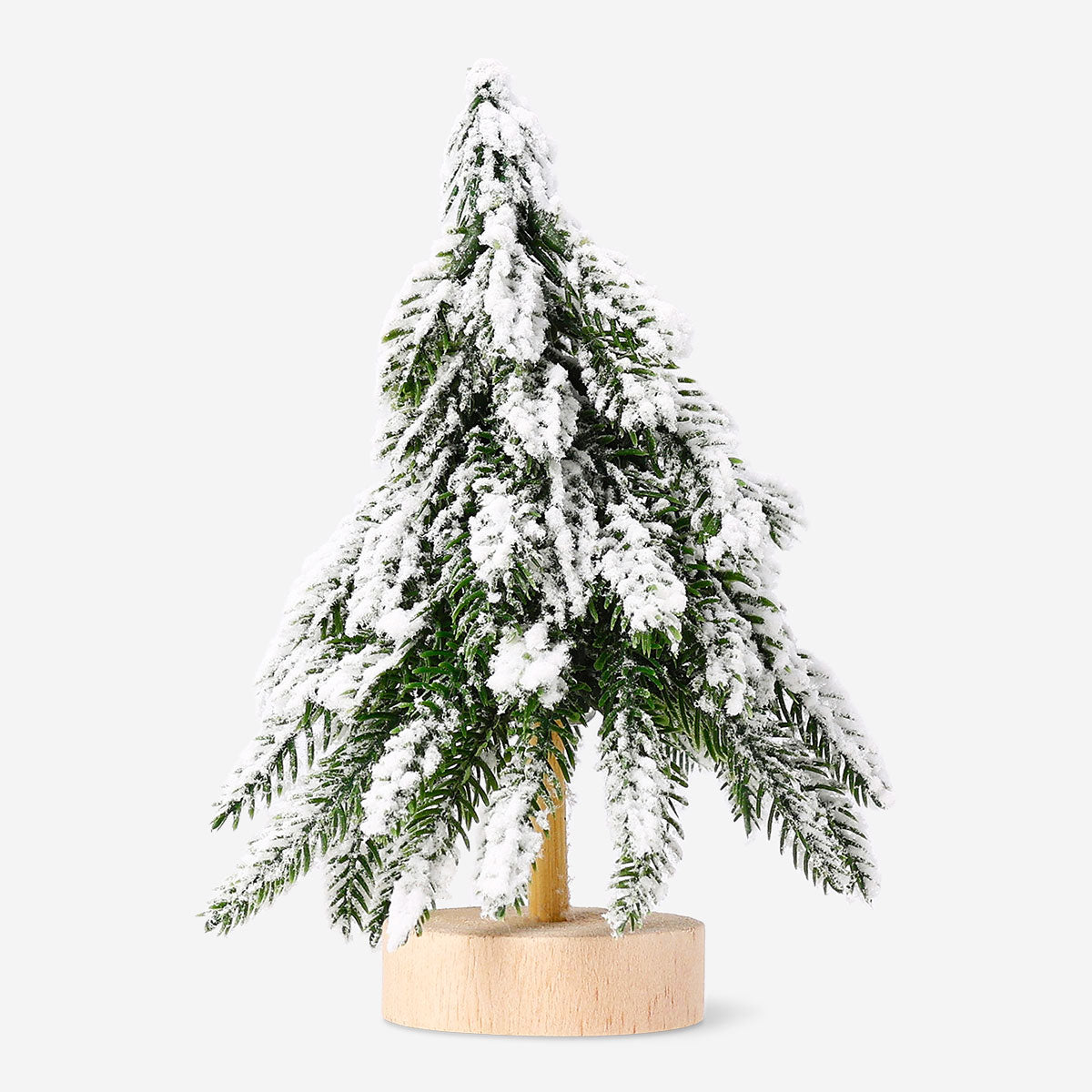 Snow-covered decorative tree, 15 cm tall, for home décor by Flying Tiger Copenhagen, featuring a wintery, festive appearance.