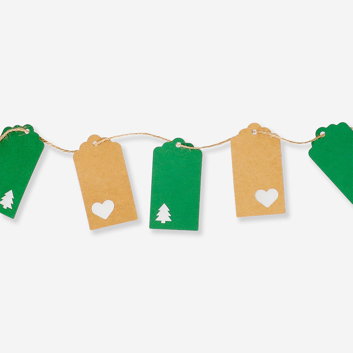 Flying Tiger Copenhagen green office gift decoration set with colorful paper banners and festive accents for celebrations.
