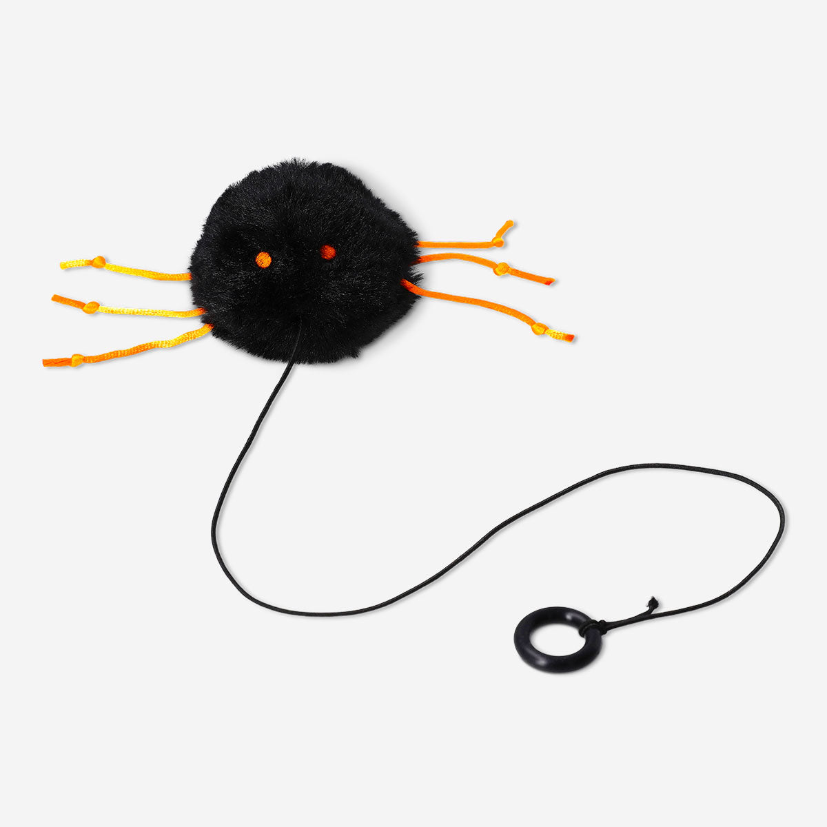 Flying Tiger Copenhagen pet toy spider on a string, fun leisure toy for cats or small pets with realistic spider design.