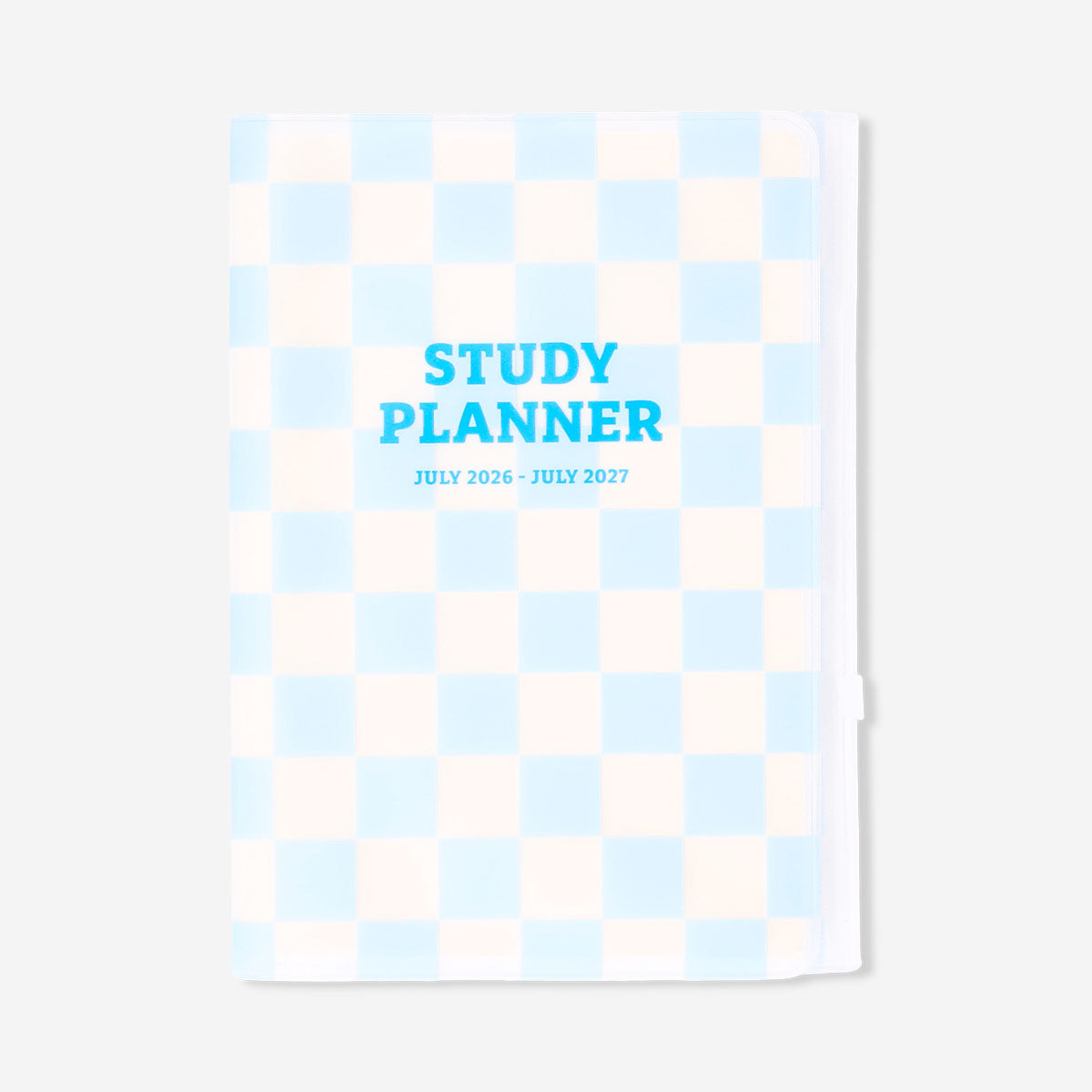 Chequered study planner with zip lock - English