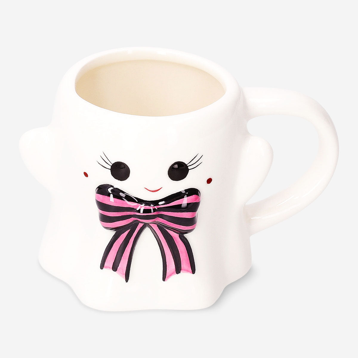 Flying Tiger Copenhagen Ghost mug, 320 ml kitchen ceramic cup with ghost design for hot beverages.