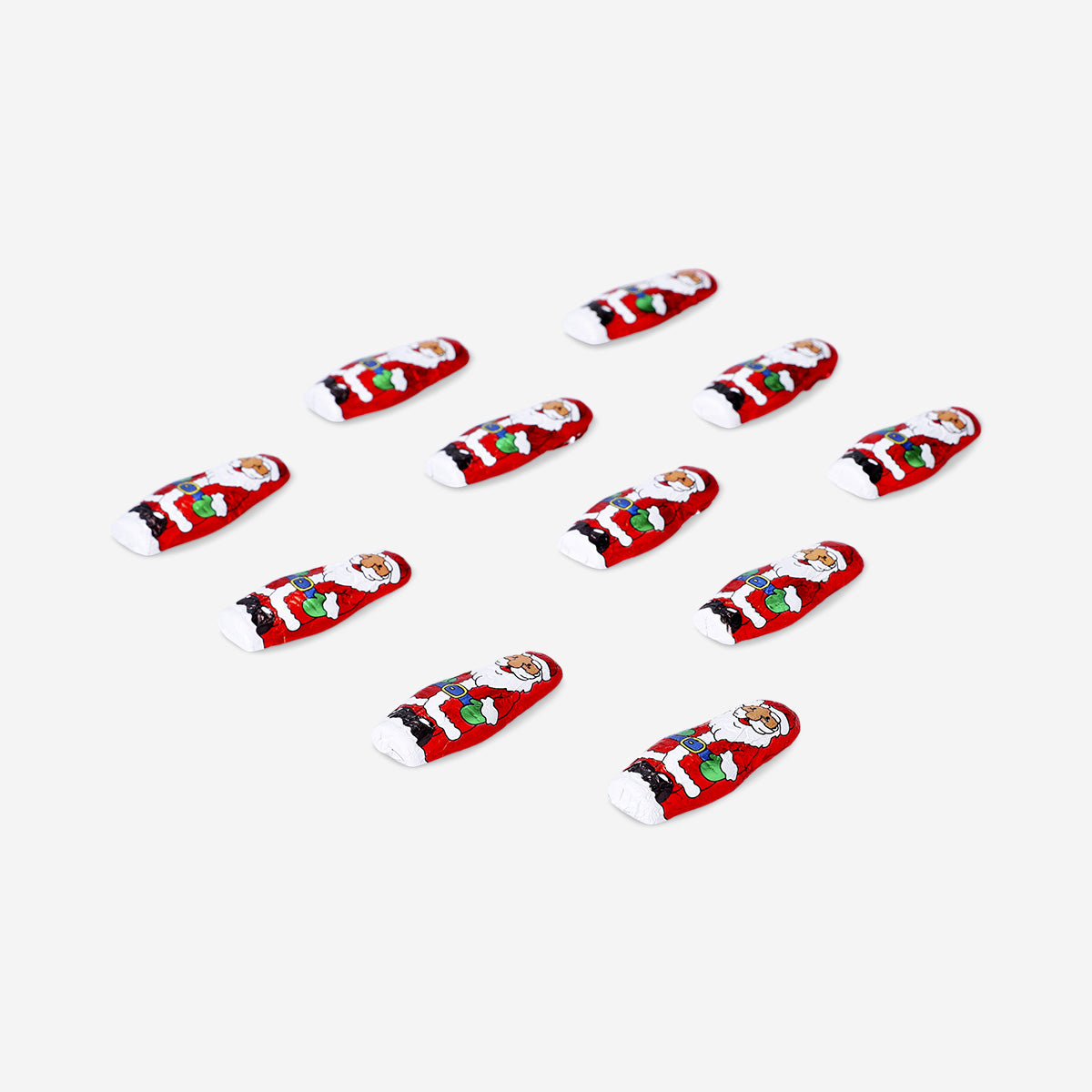 Cocoa confectionery Santas in net