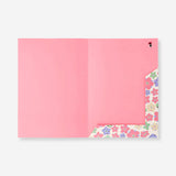 Set of three Flying Tiger Copenhagen A4 document folders with colorful printed designs, ideal for office organization.