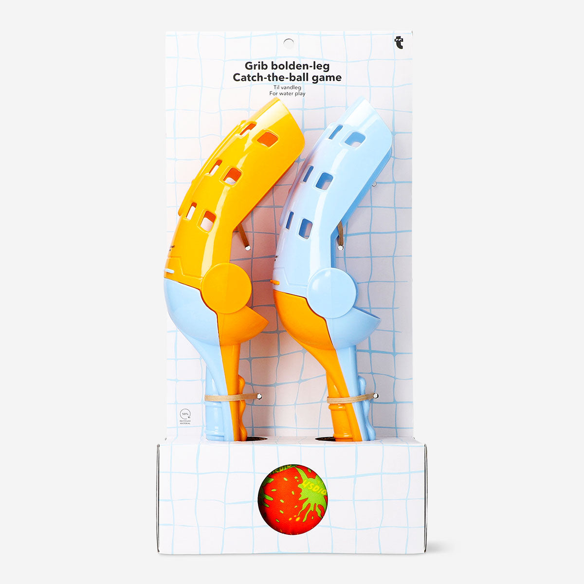 Flying Tiger Copenhagen water play game featuring a colorful ball-catching game for fun water activities.