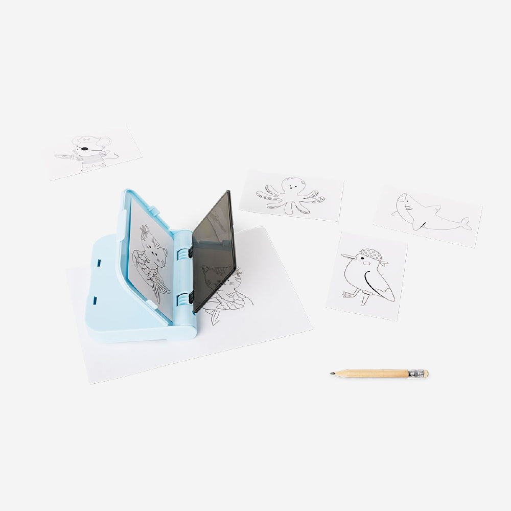 Flying Tiger Copenhagen magic drawing board for kids, featuring a colorful hobby art surface with drawing and erasing functionality.