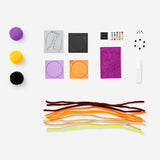 Flying Tiger Copenhagen Halloween craft kit with colorful supplies for DIY holiday decorations and spooky crafts.