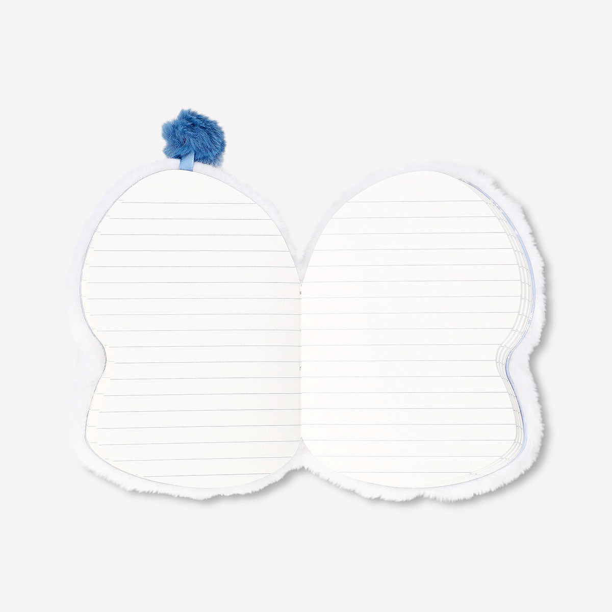 Flying Tiger Copenhagen plush snowman notebook for office use, featuring a soft, festive snowman design with a spiral binding.