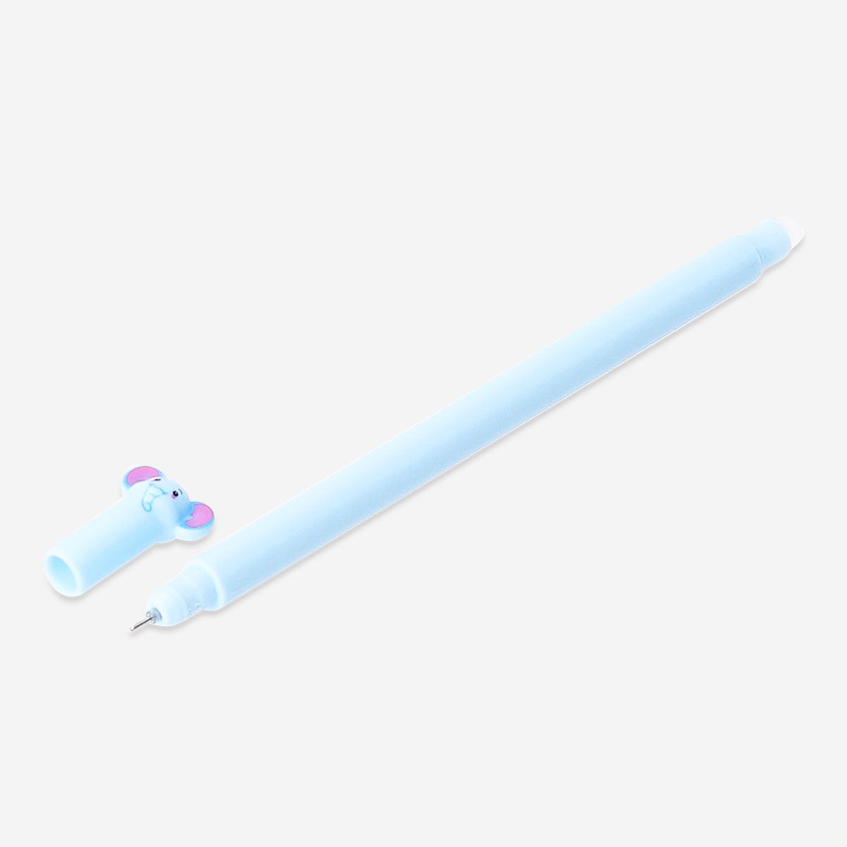 Erasable gel ink pen with an adorable elephant topper from Flying Tiger Copenhagen, designed for office and writing use.