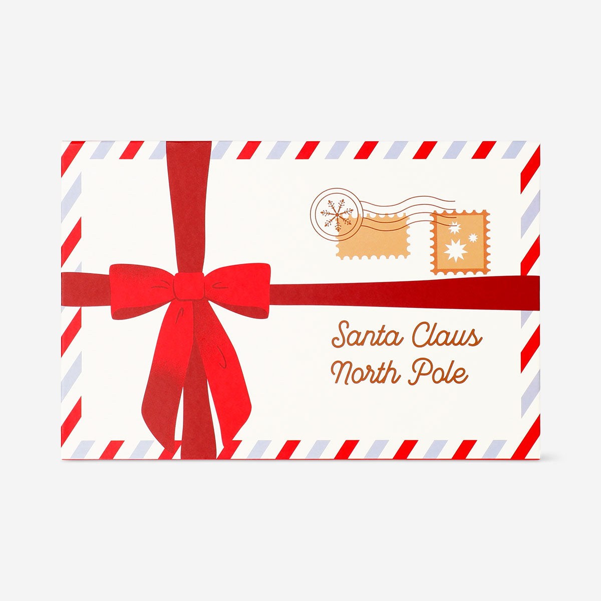 Office gift box labeled "Letter to Santa" by Flying Tiger Copenhagen, 14x20 cm, featuring festive holiday design.