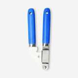 Flying Tiger Copenhagen garlic press from the Designer Collection, 18 cm kitchen tool, stainless steel with ergonomic handle.