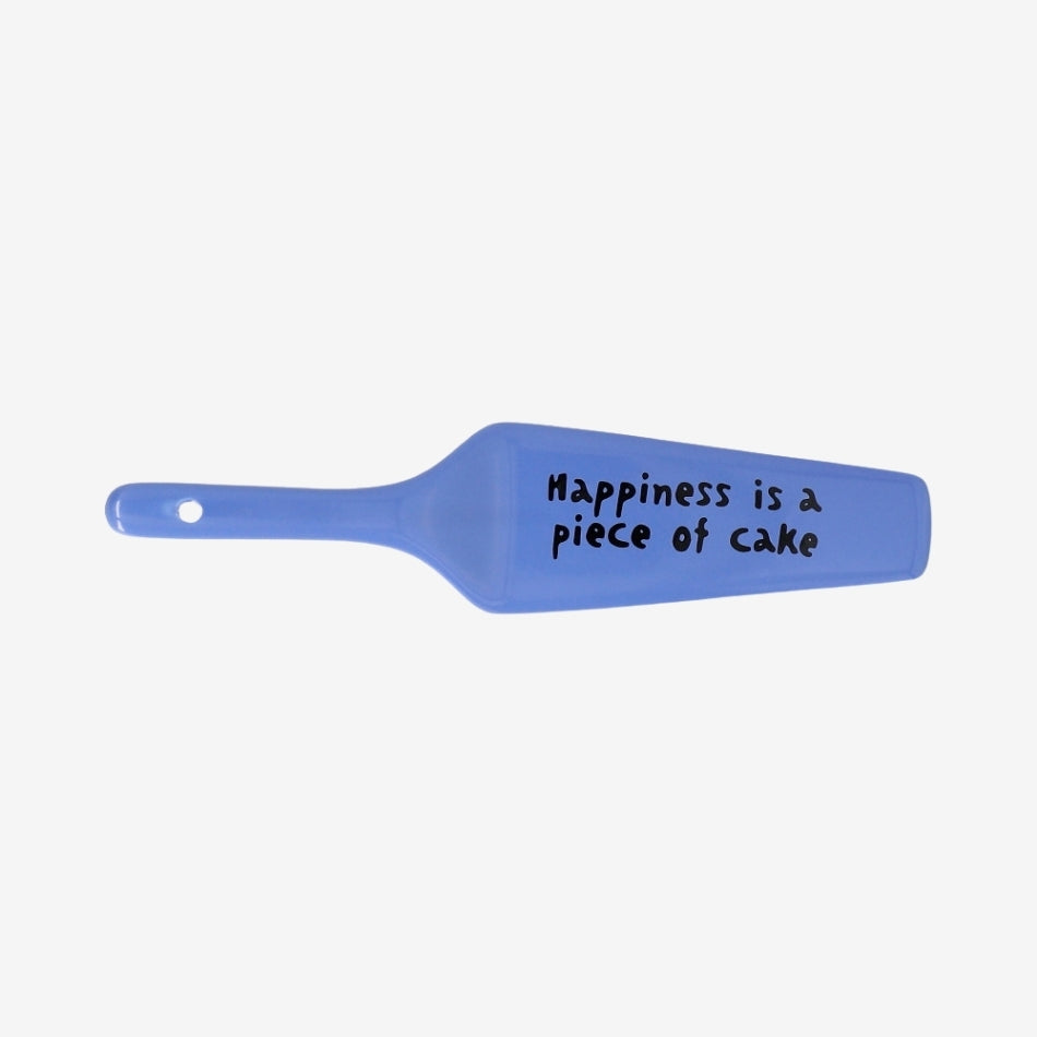 Blue Flying Tiger Copenhagen kitchen cake slicer with text, designed for easy and precise slicing of cakes.