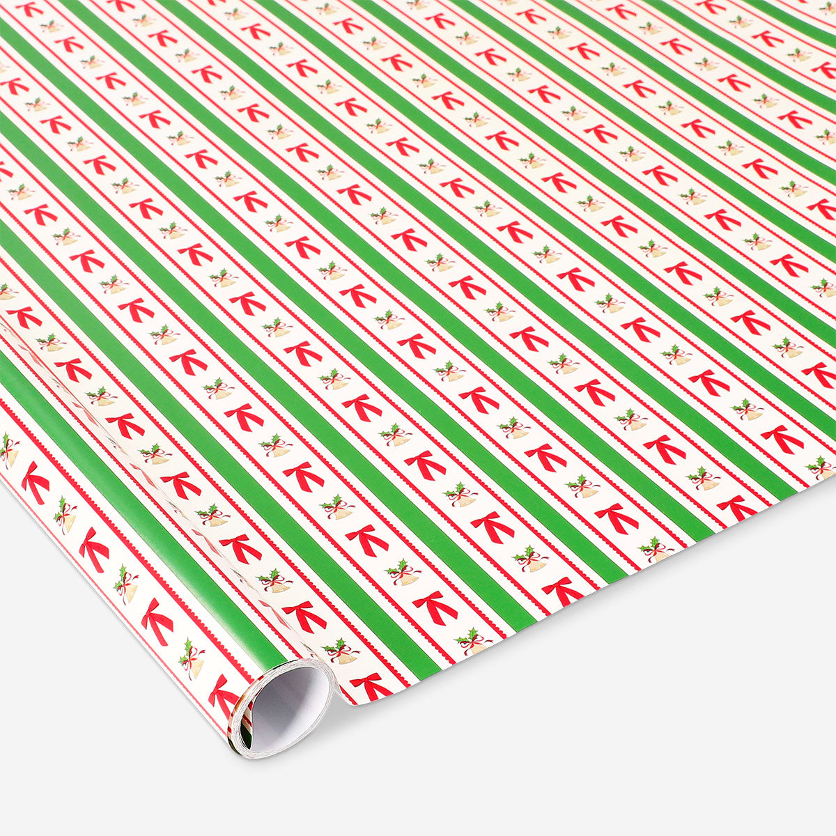 Flying Tiger Copenhagen 400 cm striped and bow printed office wrapping paper, ideal for gift wrapping and special occasions.