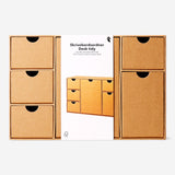 Craft paper desk tidy with 6 drawers