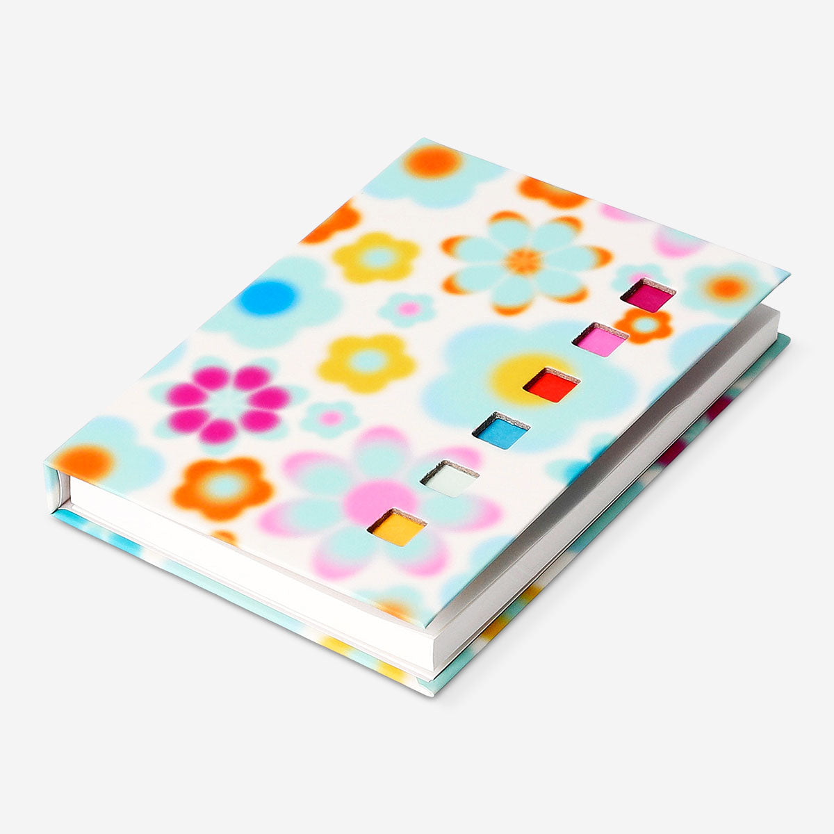 Floral notebook with page markers