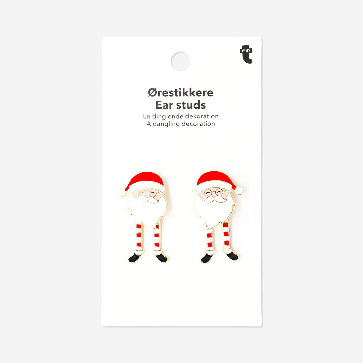 Stud earrings - Santas with moving legs