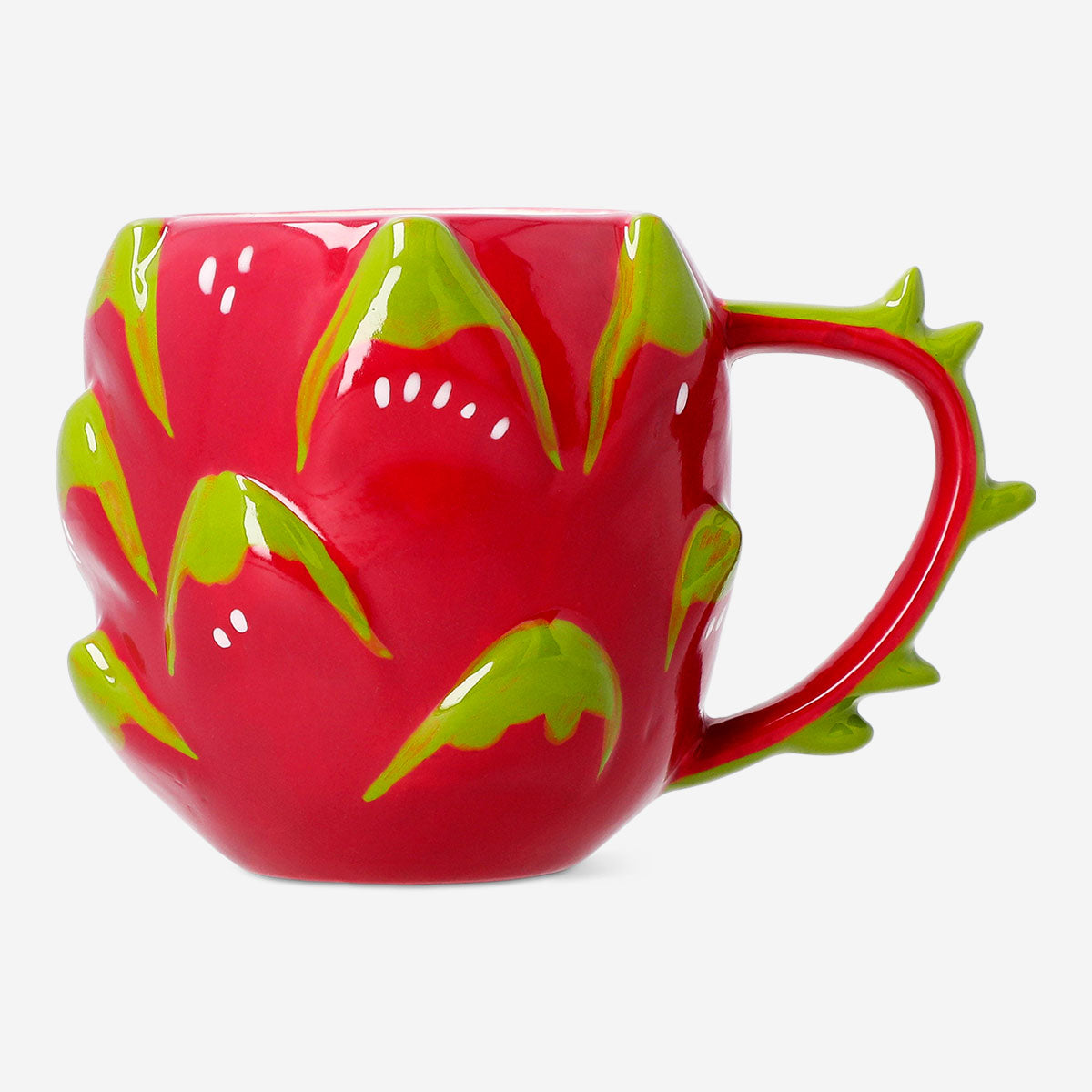 Flying Tiger Copenhagen dragon fruit mug, 450 ml kitchen ceramic cup with vibrant dragon fruit design.