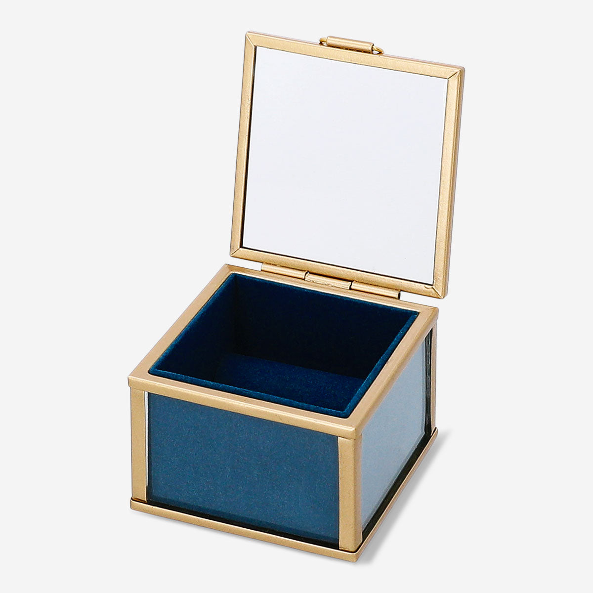 Metal jewellery storage box for rings from Flying Tiger Copenhagen, 7 cm, with a sleek rectangular design and compartment for rings.