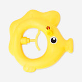 Yellow fish-shaped water blaster toy from Flying Tiger Copenhagen, designed for water play and outdoor fun.