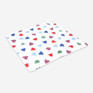 Set of two fabric napkins with heart patterns from Flying Tiger Copenhagen for home décor or table setting.