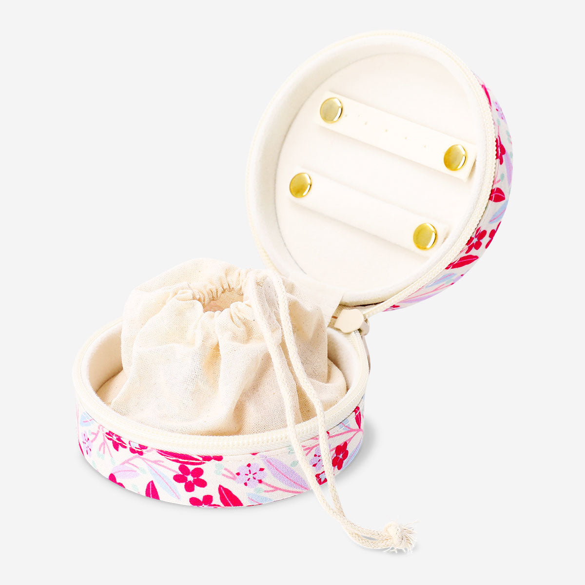 Flying Tiger Copenhagen floral jewellery box for personal care, featuring a colorful floral design and decorative storage.