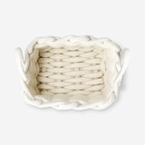 White braided rope basket - 18 cm