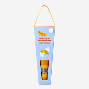 Flying Tiger Copenhagen sparkling orange reed diffuser in a 100 ml glass bottle, perfect for home fragrance.