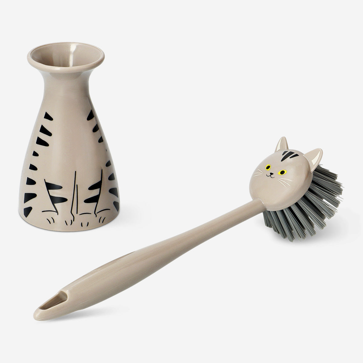 Afwasborstel kat met steel