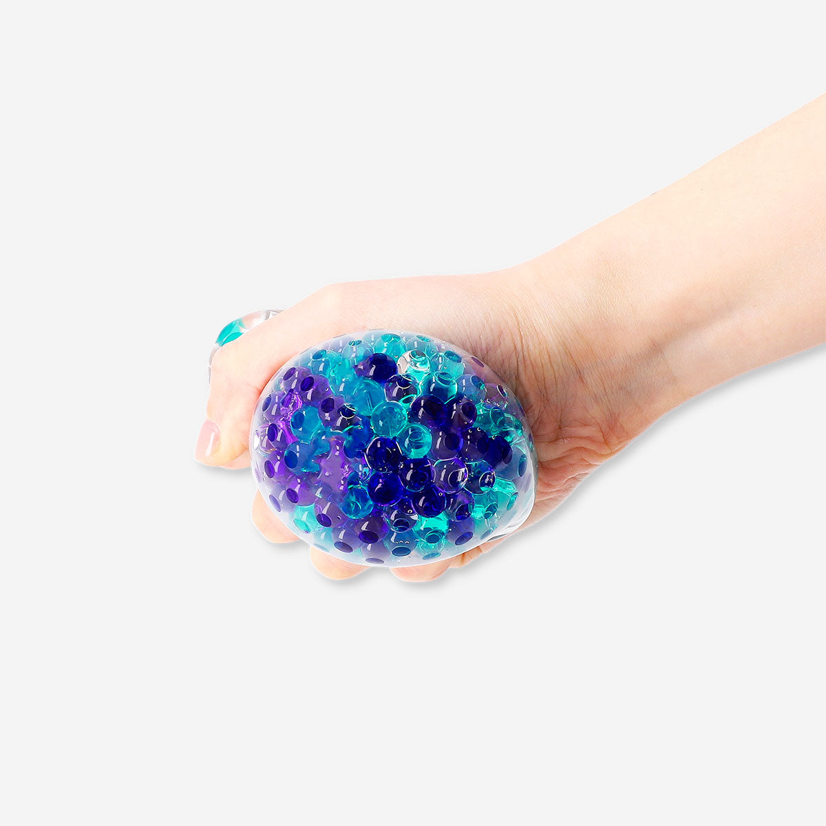 Blue Flying Tiger Copenhagen fidget ball with cooling effect, compact gadget for stress relief and sensory stimulation.