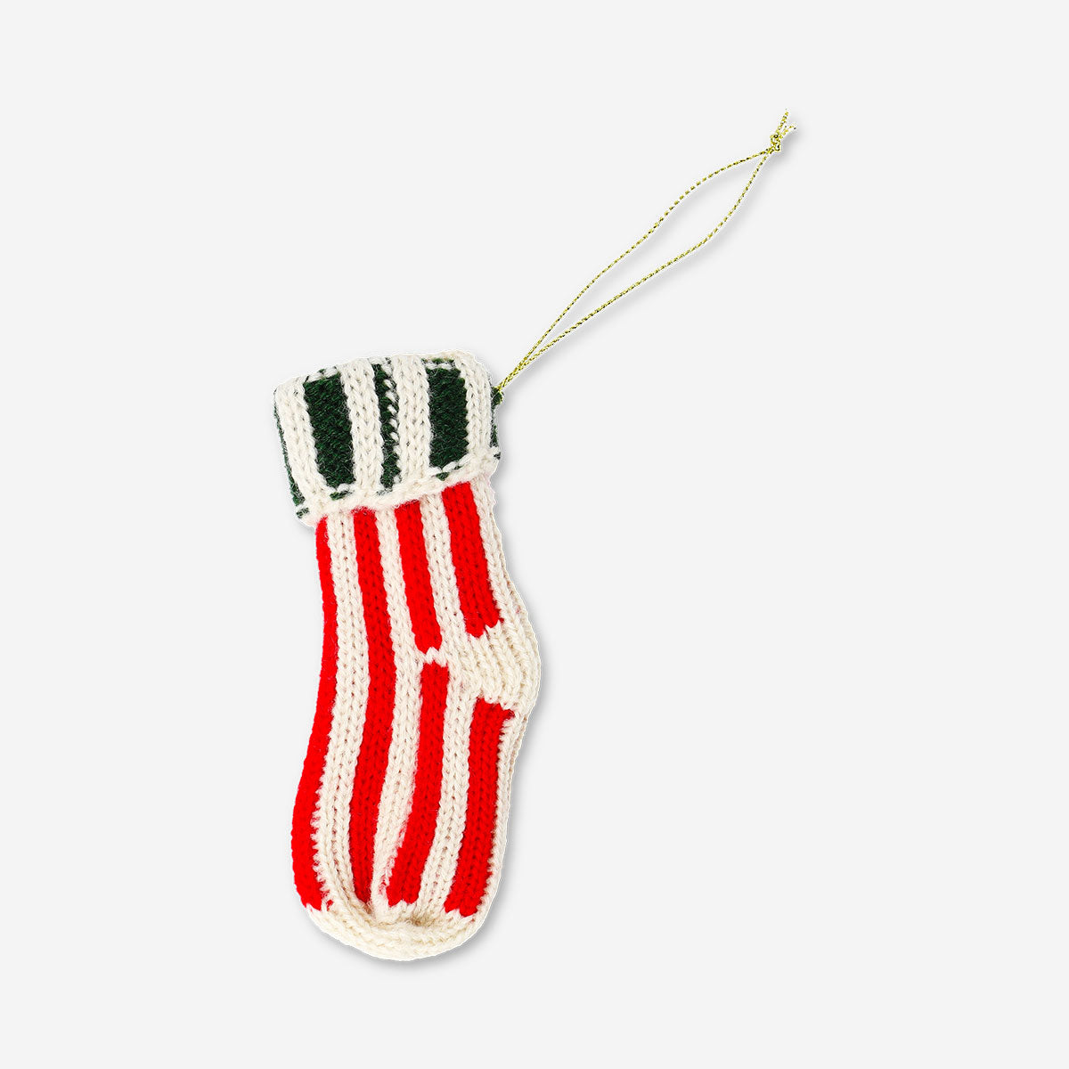 Flying Tiger Copenhagen mini hanging stocking ornament for home decor, featuring a festive design and compact size.