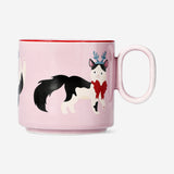 Pink mug with Christmas cats - 300 ml