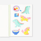 Flying Tiger Copenhagen activity book titled "Match the Shape" featuring colorful shape matching exercises for kids.
